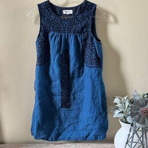 Madewell Blue Sleeveless Casual Dress